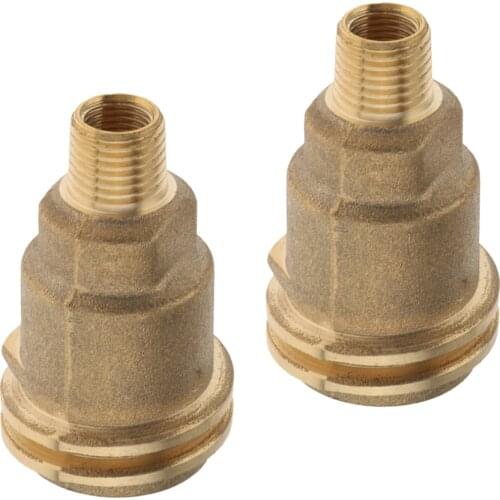 2PCS QCC1 Nut Propane Gas Fitting Adapter with 1/4 Inch Male Pipe Thread Solid Brass Construction