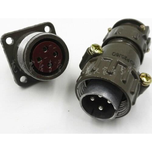 HAOGNCN P20 4 Core Aviation Plug Socket 4 Core Round Connector P20J6Q Back Dress