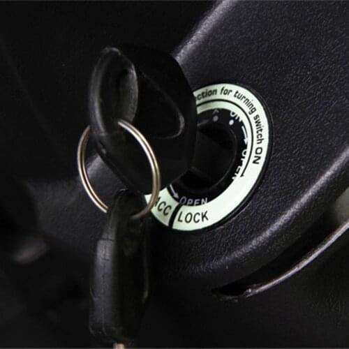 Car Sticker Luminous Car Engine Start Stop Lgnition Switch Cover Auto Accessories Circular Light Ring Stickers