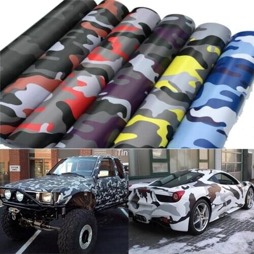 Car Auto Wrap Vinyl Film Camo Motorcycle Scooter Decal Phone Laptop Bike Car Styling Camouflage Car Sticker Film Sheet DIY
