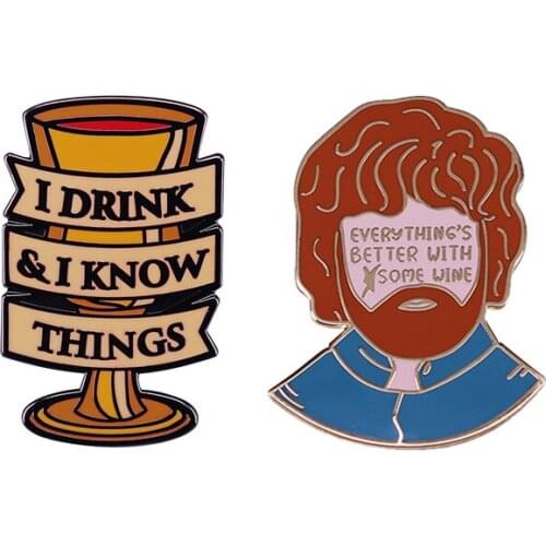 Tyrion Lannister I Drink & Know Things Brooch Pins Enamel Metal Badges Lapel Pin Brooches Jackets Fashion Jewelry Accessories
