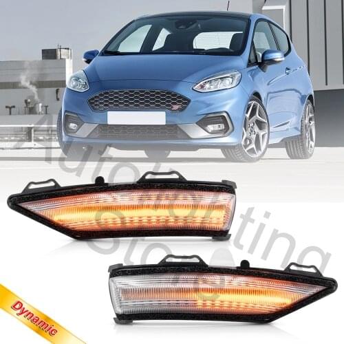 Dynamic LED Side Wing Running Indicator Light Turn Signal Blinkers For Ford Fiesta ST Line MK8 B47 Performance Sport Track Model
