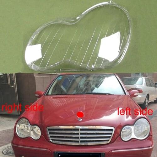 For 2001-2007 Benz W203 C-Class C180 C200 C230 C260 C280 Front Headlamps Glass Headlights Shell Cover Transparent Lampshades