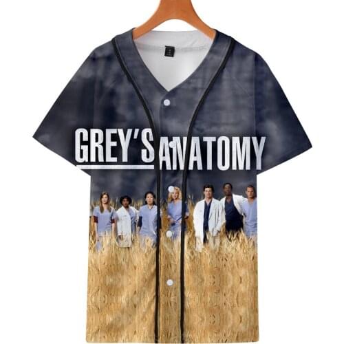 Grays Anatomy Baseball T Shirt Men/Women Fashion 3d Print Tshirt T-shirt Tumblr Greys Anatomy Gifts Casual T Shirts Tee Clothes