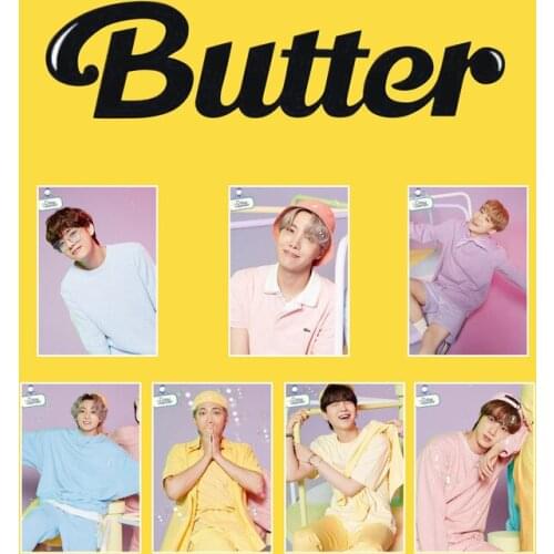 K-POP Bangtan Boys Butter Poster Wall Stickers JUNG KOOK JIMIN JIN SUGA RM J-HOPE Fans Collection Room Decoration Wall Decor