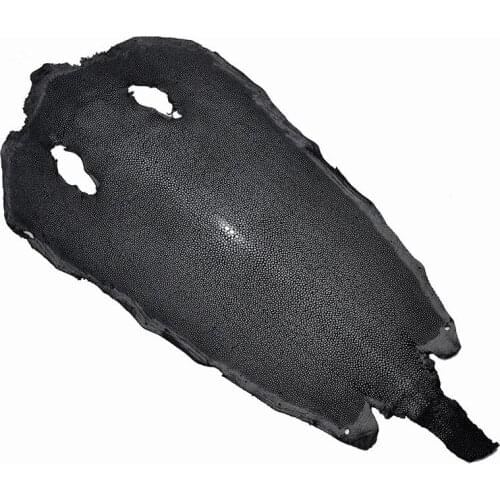 Genuine Stingray Skin Leather Hide Pelt Black Grained large big size Natural Manta Ray Fish Skin about 25cm x50cm