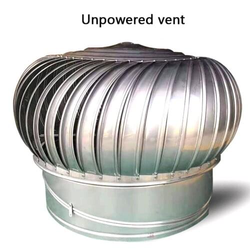 100-type Unpowered Hood Roof Ventilator Thickened Stainless Steel Exhaust Cap Factory Building Flue Rainproof Exhaust Vent
