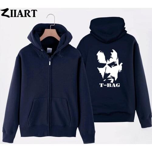 Prison Break T-Bag Fox River Man Boy Coat Full Zip Hoodie Fleece Hooded Jacket Autumn Winter Couple Clothes ZIIART