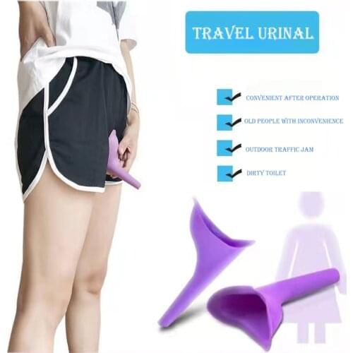 Outdoor Camping Tent Female Urinal Travel Women Urinal Portable Hiking Soft Silicone Disposable Paper Urination Device Stand Up