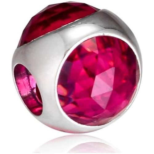 Fit Pandora Bracelets Cerise Radiant Droplet Charms 925 Original Sterling Silver Beads for Jewelry Making DIY Gift