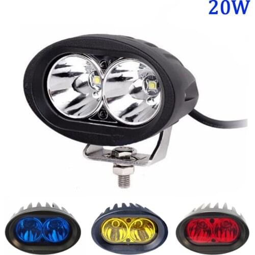 10-60V DC blue Red Yellow Warning Light 12v 24v 3 inch 20w Light Vehicle Safety Lamp LED Forklift light forklift truck spot beam