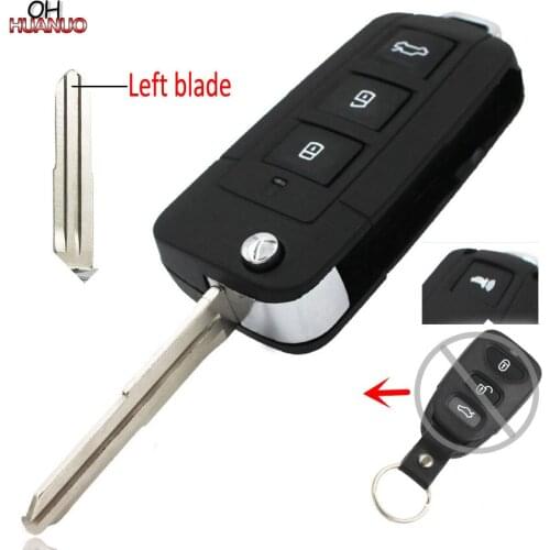 3+1 Buttons Remote Flip Folding Key Shell Case Fob For Kia Cerato Forte Spectra Optima 4 Buttons with Left Blade