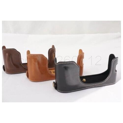 Camera Video Bag Bottom Half Case With screw for Fujifilm X100F X100-F PU Grip Base With Battery Opening