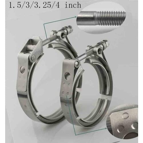 V band Clamp Universal Stainless steel 1.5/3/3.25/4 inch exhaust downpipe V band clamp clip High Quality
