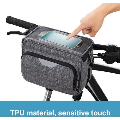 Bike accessories bicycle handlebar bag multifunctional stable touch screen front tube messenger bag mountain bike bicycle bag