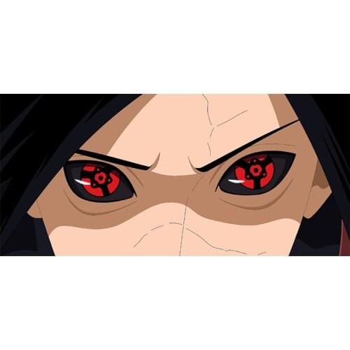 Car Styling Vinyl Stickers for Cartoon Ninja Madara Sharingan Graphics Motor Bikes Electric Computer Case Decal Waterproof