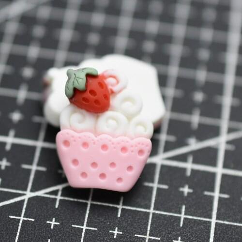 1pcs/lot resin flat back Simulation strawberry ice 19mm Cabochons Scrapbooking Hair Bow Center DIY home decration