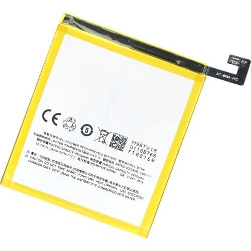 10pcs/lot BT 68 phone battery forMeizu meilan 3 BT68 Battery 2800mAh Smart Mobile Battery forMeizu meilan 3