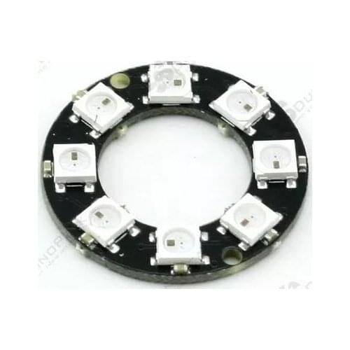 10PCS RGB LED Ring 8 Pieces of LEDs WS2812 5050 RGB LED Ring Lamp Light with Integrated Drivers