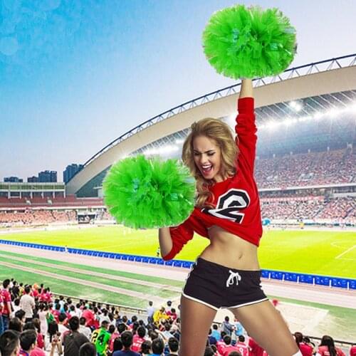 10Pcs Rainbow Plastic Cheerleader Pom Ppom Girl Cheer Refueling Props Cheerleading Pompon Pompoms Baton Hhandle NonFading