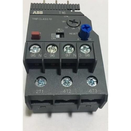 ABB T16 thermal overload relays T16-0.13 T16-0.17 T16-0.23 T16-0.31 T16-0.41 T16-0.55 T16-0.74 T16-1.0 T16-1.3 T16-1.7