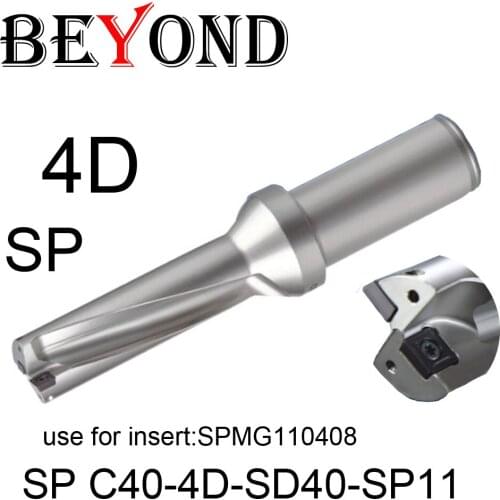 BEYOND Drill Bit 4D 40mm SP C40-4D-SD40-SP11 U Drilling use Insert SPMG SPMG110408 Indexable Carbide Inserts Tools CNC Lathe