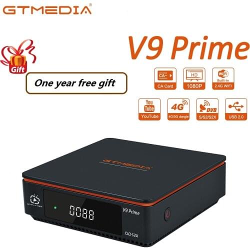 DVB-S2/S2X Satellite Receiver GTMEDIA V9 Prime Upgraded by GTmedia V9 Super Built in WIFI 1080P Digital Receptor H.265 TV BOX