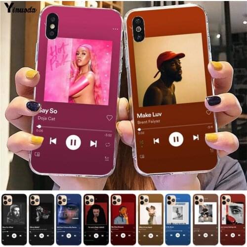 Yinuoda Aesthetics songs lyrics Aesthetic Soft Phone Cover for iPhone 8 7 6 6S Plus X 5S SE 2020 XR 11 12 pro XS MAX