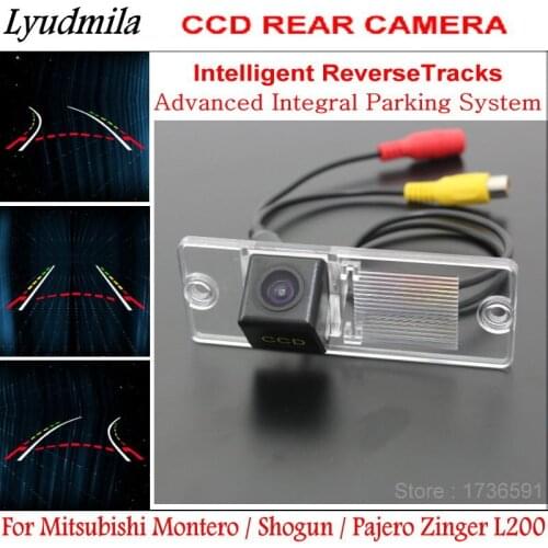 Lyudmila FOR Mitsubishi Montero / Shogun / Pajero Zinger L200 Car Parking Track Dynamic Tragectory Reverse Rear View Camera