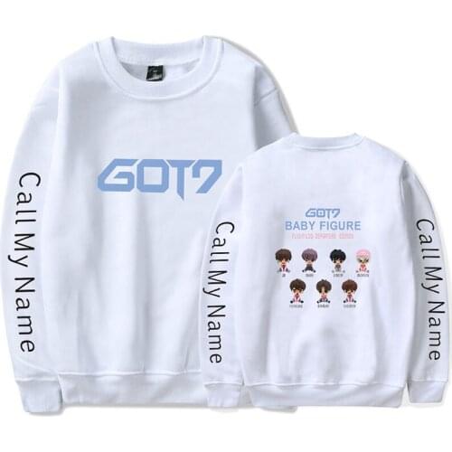 Kpop Got7 Baby Figure Cute Cartoon Hoodie Pullover Hip Hop Men Women Capless Sweatshirt Top Long Sleeve Unisex Hoodies Tracksuit