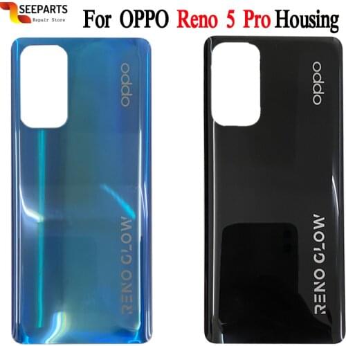 For Oppo Reno 5 Pro Battery Cover Door Housing Case Glass Cover For OPPO Reno 5 Pro Back Battery Cover