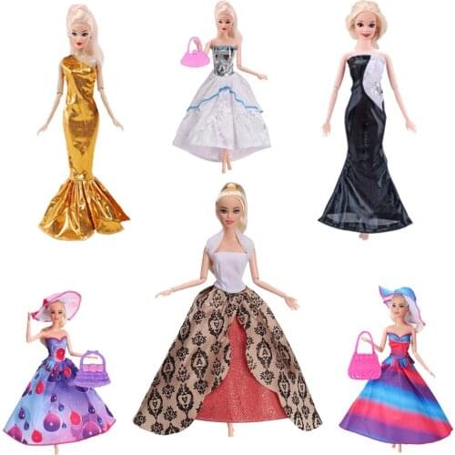 Doll Clothes High Quality Barbiees Princess New Party Prom Dress Accessories Clothes For Barbiees Doll,Our Generation Kids Toys