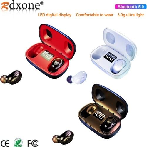 Mini In-Ear 5.0 Bluetooth Earphone With LED battery display Charging Box Wireless Headphone Sports Waterproof Earbuds Headsets