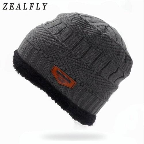 2019 Fashion Bonnet Gorros Hats For Men Women Thick Winter Beanie Men Knitted Cap Warm Skullies & Beanies With Velvet