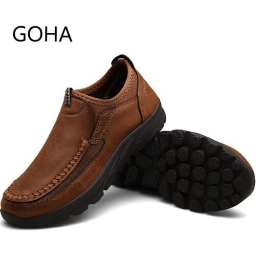 2021 Retro Men Loafer Moccasins Classic Handmade Leather Men Casual Shoes Man Slip On Shoes Flats Big Size 39-47 zapatos hombre