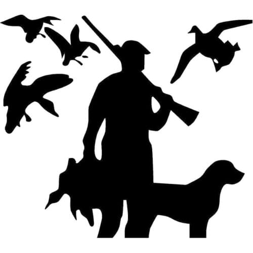 SZWL Funny HUNTING DUCK Car Stickers Waterproof Decal Automobile Accessories Decoration for Door Glass Auto Vinyl,15cm*13cm