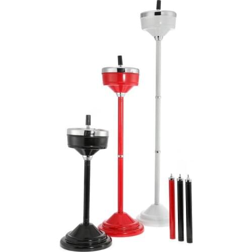 Floor Stand Ashtray with Lid Adjustable Height Vertical Rotating Windproof Receptacle Stand Ashtray for Elevator KTV Living Room
