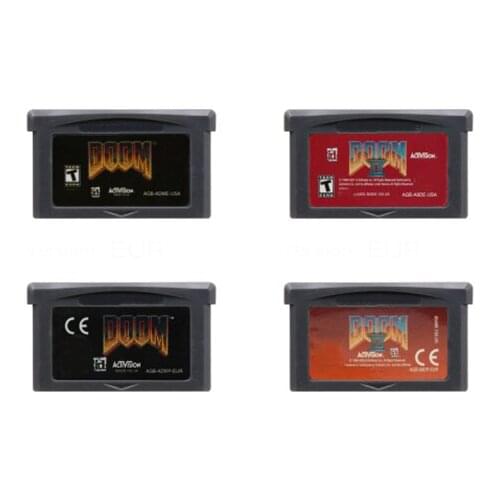 Superior 32 Bit Video Game Cartridge Memory Card for Nintendo GBA Doom English Language Edition