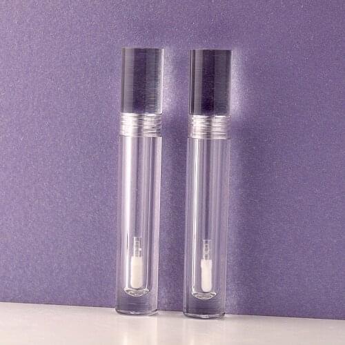 Transparent Lipgloss Tube Empty Lip Glaze Bottle Container Make LOGO Low MOQ 50 Piece Private Label Doe Foot Applicator