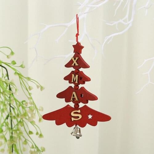 Christmas Decoration Fashion Lightweight Small Wooden Decoration Christmas Tree Pendant Gadget for Party
