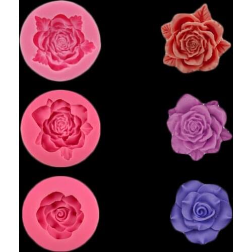 Diy Baking Rose-shaped Silicone Mold Sugarcraft Cake Decorating, Wedding Decorating Christmas Gifts Kitchen Accessories