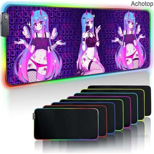 LED Light Apple Logo Computer Mouse Pad Gaming MousePad Large Mouse pad Gamer XXL Anime Mause Carpet PC Desk Mat keyboard pad