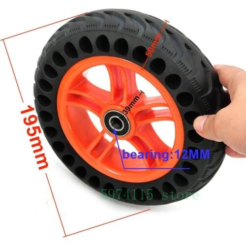 High Quality 200x50 Explosion Proof Electric Bicycle Scooter Tubeless Tire 8 Inch Motorcycle Solid Tire Hub Honeycomb Hole