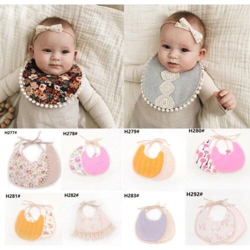 1PC Newborn Baby Boys Girls Cute Saliva Towel Feed Triangle Double-deck Cotton Bib Dribble Bandana Scarf