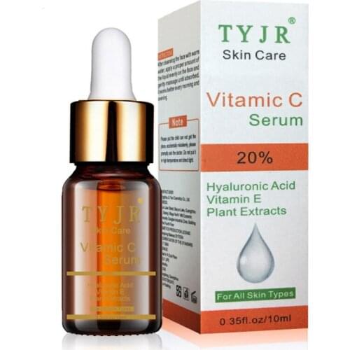 100% Pure Vitamin C Serum Liquid Freckle Removal Acne Scar Hyaluronic Acid Anti-wrinkle Vc Face Serum Oil Fade Dark Spot Essence