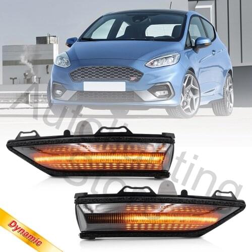For Ford Fiesta ST Line MK8 B479 Sport Active 2 Pcs Dynamic LED Side Wing Running Indicator Light Blinkers Shift Change Light