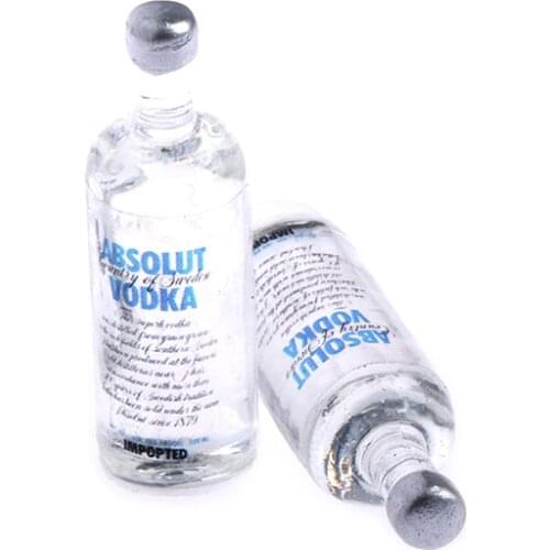 2PCS Wine Simulation Wine Bottle Doll Food Kitchen Living Room Accessories 1:12 Scale Doll house Miniature Toy