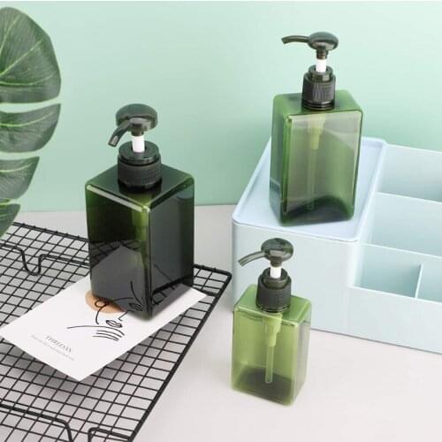3pcs 150ml/280ml/450ml Green/Blue Bathroom Refillable Bottle Shower Gel Shampoo Press Storage Bottles Soap Liquid Dispenser