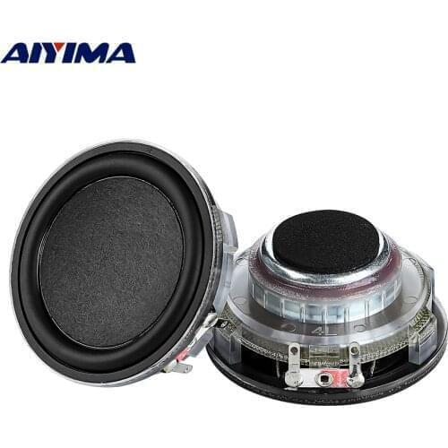 AIYIMA 2Pcs 2 Inch Audio Speaker Full Range Mini Speaker 4 Ohm 10W DIY Home Theater Hemp Fiber Basin Bass Loudspeaker