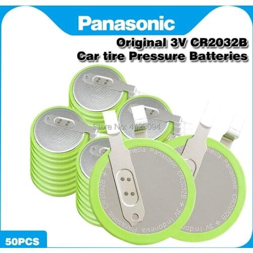 50pcs/lot Panasonic Original Battery CR2032B CR2032 CR2032HR 3V Car Tire Pressure Monitoring Button Batteries